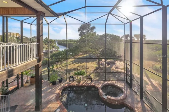 a view of outdoor space with seating area