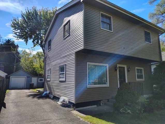 a view of backyard of house