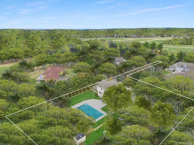 a view of a lush green field
