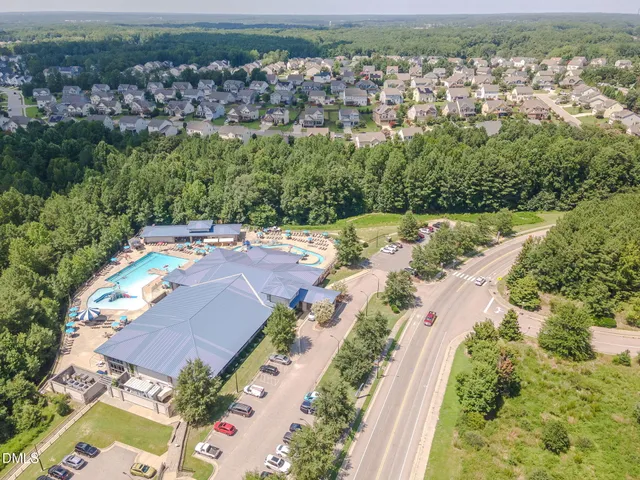 an aerial view of a city with lots of residential buildings