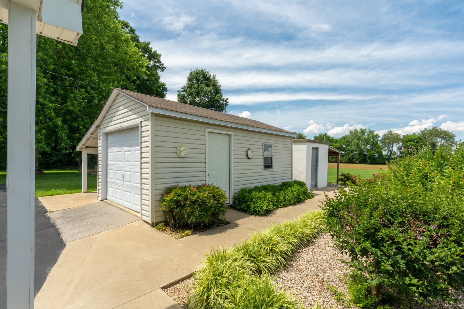 6028 State Line Road Springfield, TN 37172 - Photo 5 of 45 a view of backyard with potted plants and a large tree