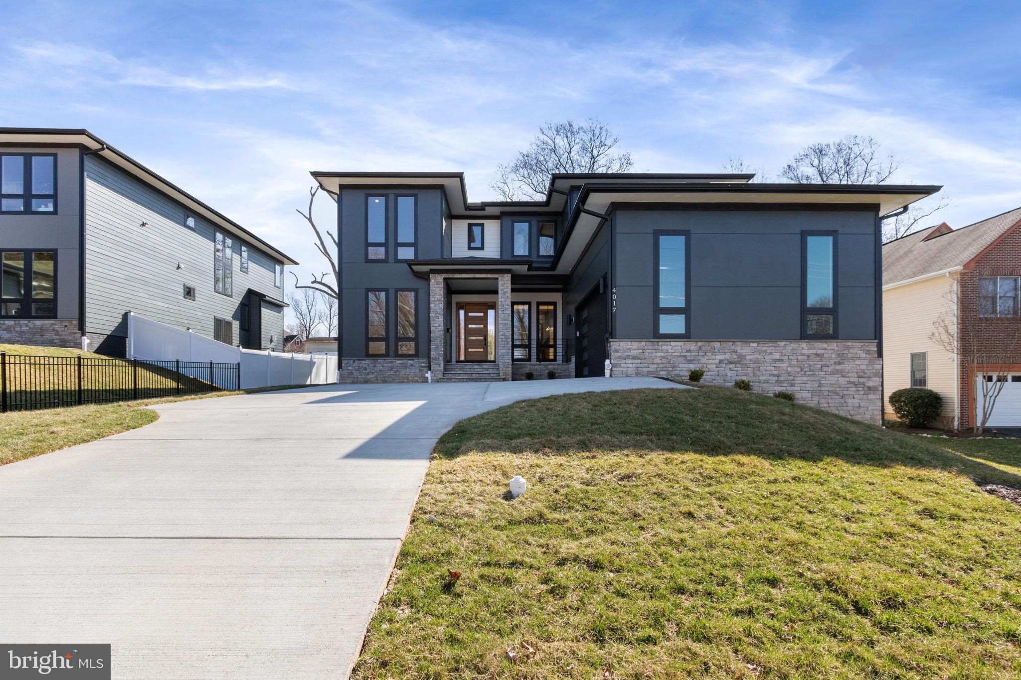 a front view of a house