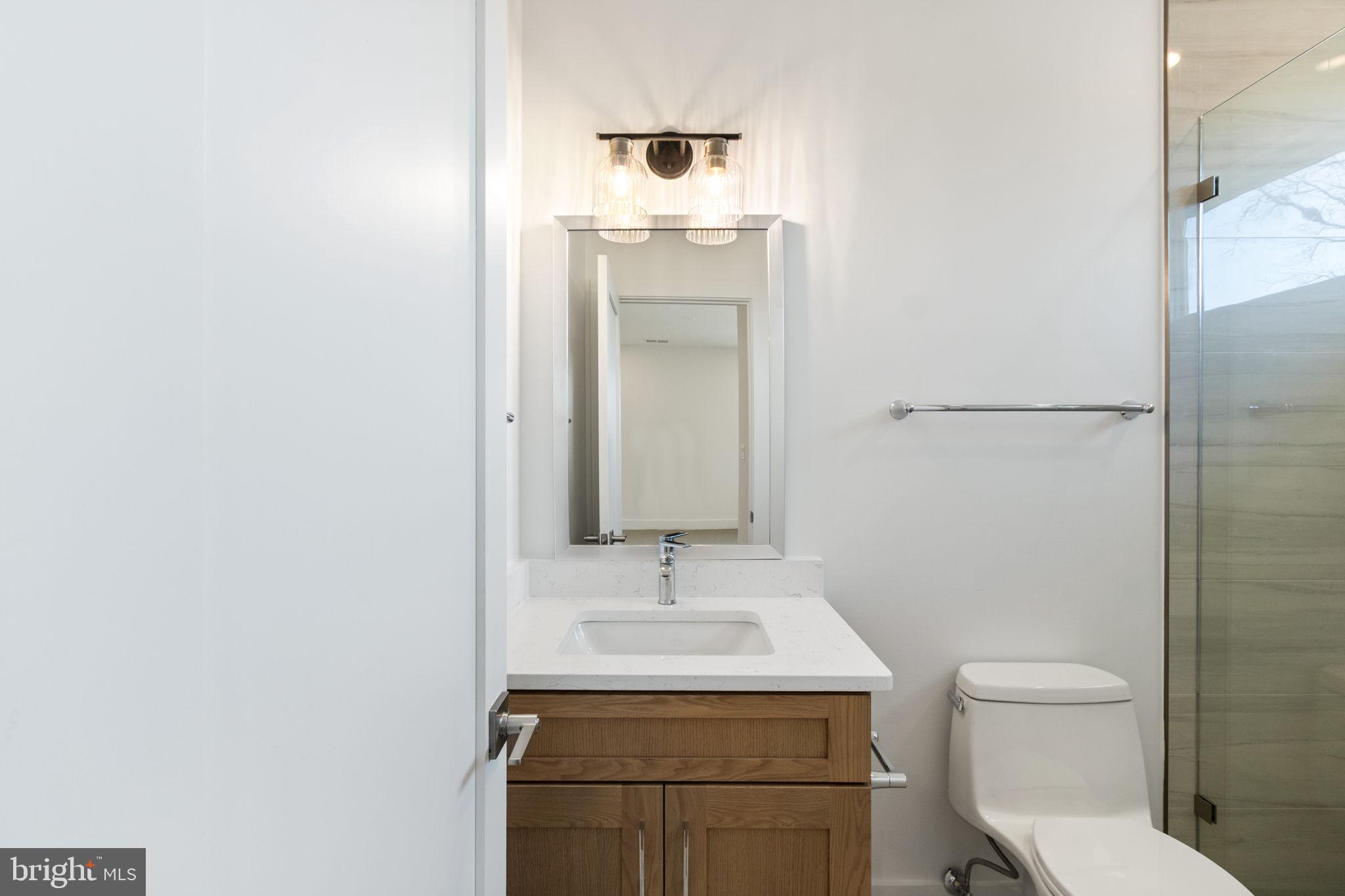 4017 Woodland Road Annandale, VA 22003 - Photo 57 of 76 a bathroom with a sink a toilet and mirror