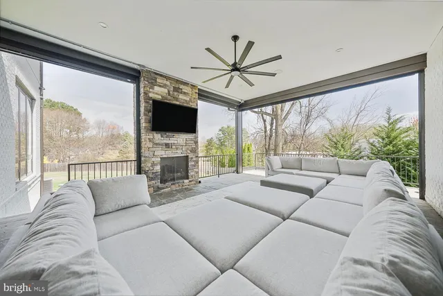 an empty room with natural light