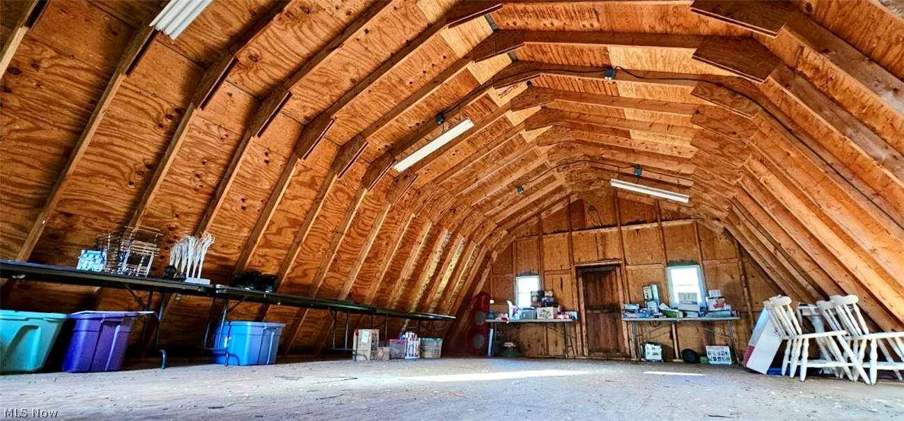 12590 Rockhaven Road Chesterland, OH 44026 - Photo 22 of 25 Vaulted ceiling with exposed wood beams