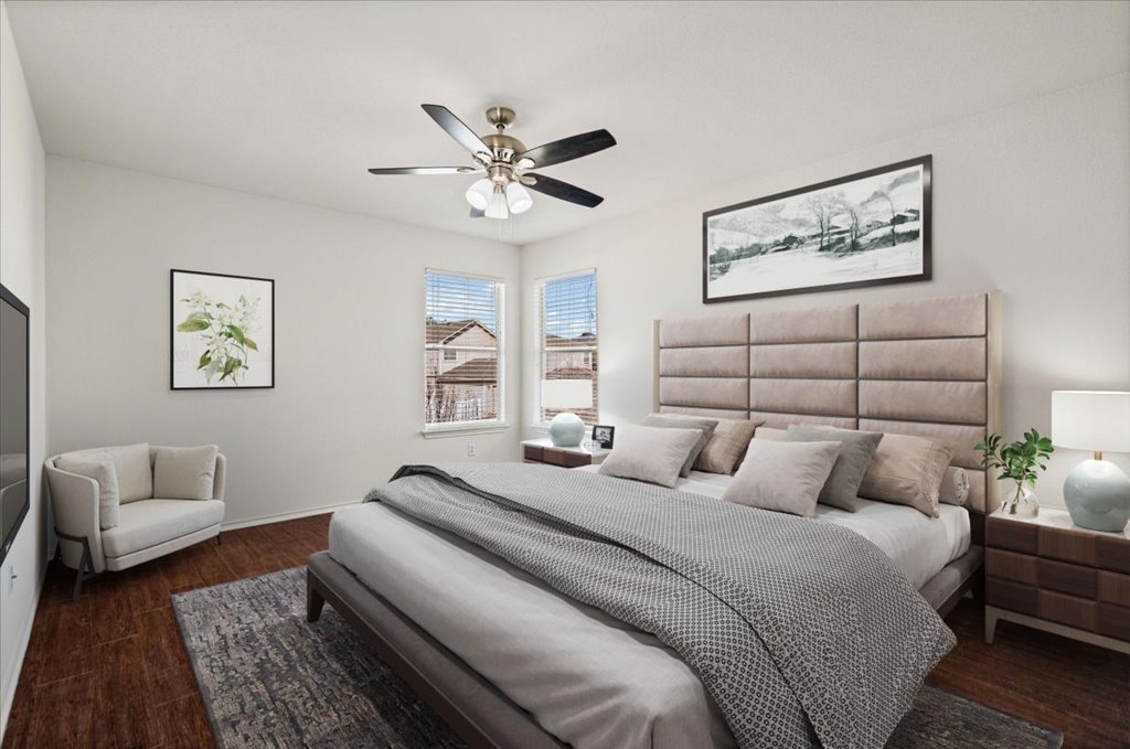 1316 Davis Mountain Loop Cedar Park, TX 78613 - Photo 12 of 24 a bedroom with bed and a couch