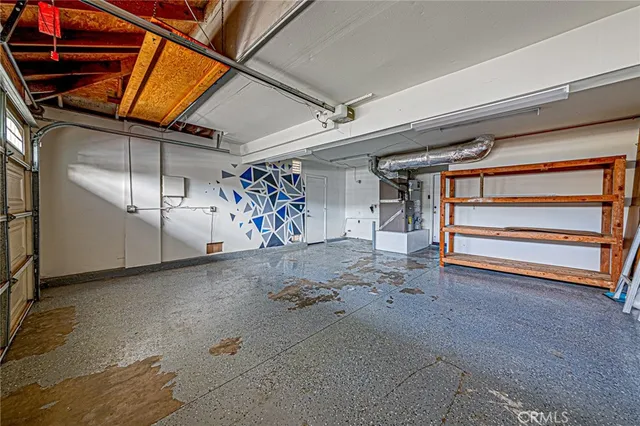 a view of a garage with rack