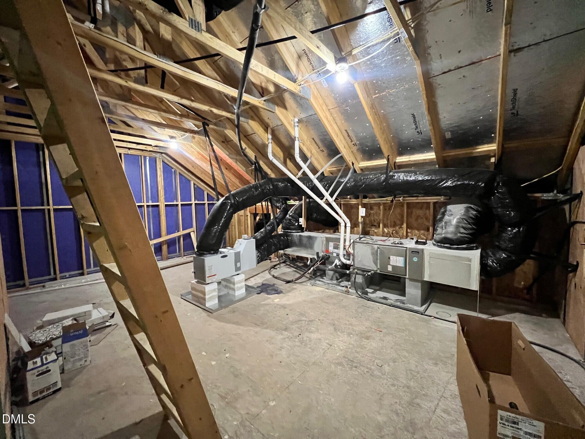 1007 Coldspring Circle Durham, NC 27705 - Photo 21 of 66 unfinished attic