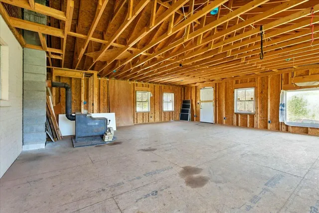 a view of a indoor garage