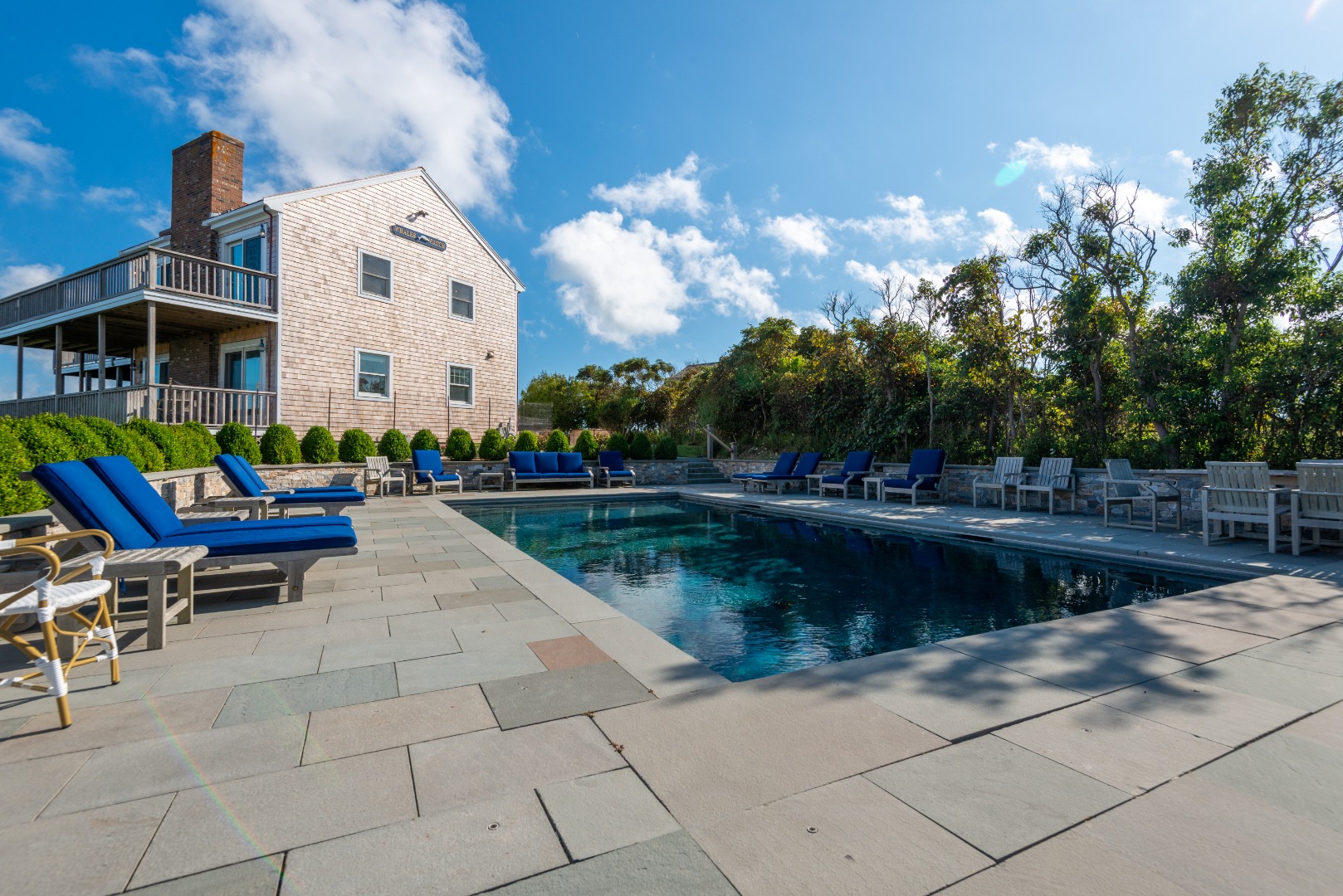 1 Reeds Way Nantucket, MA 02554 - Photo 5 of 51 a view of a swimming pool with a patio and a yard
