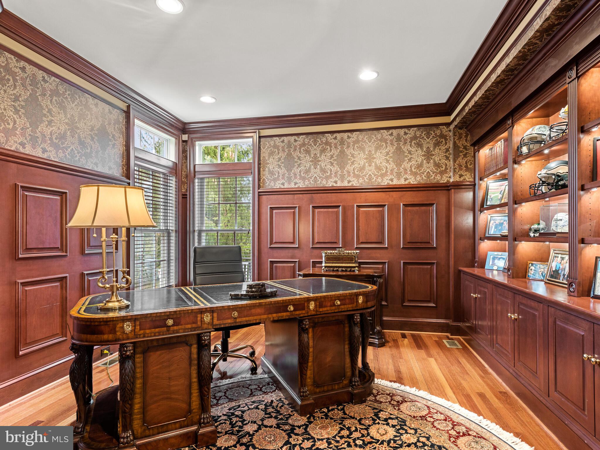 260 Valley Park Road Phoenixville, PA 19460 - Photo 24 of 63 Study with custom wood paneling and built ins