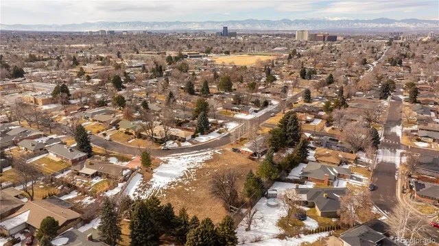 an aerial view of multiple house