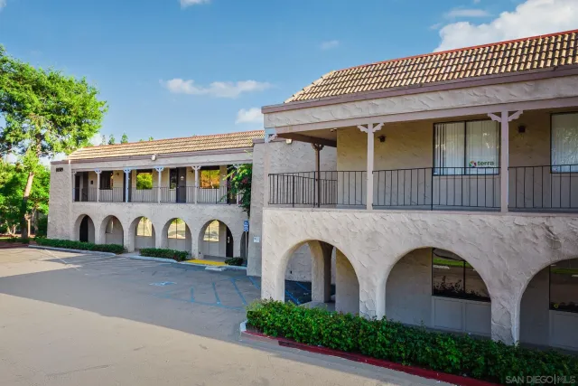 a front view of multiple houses