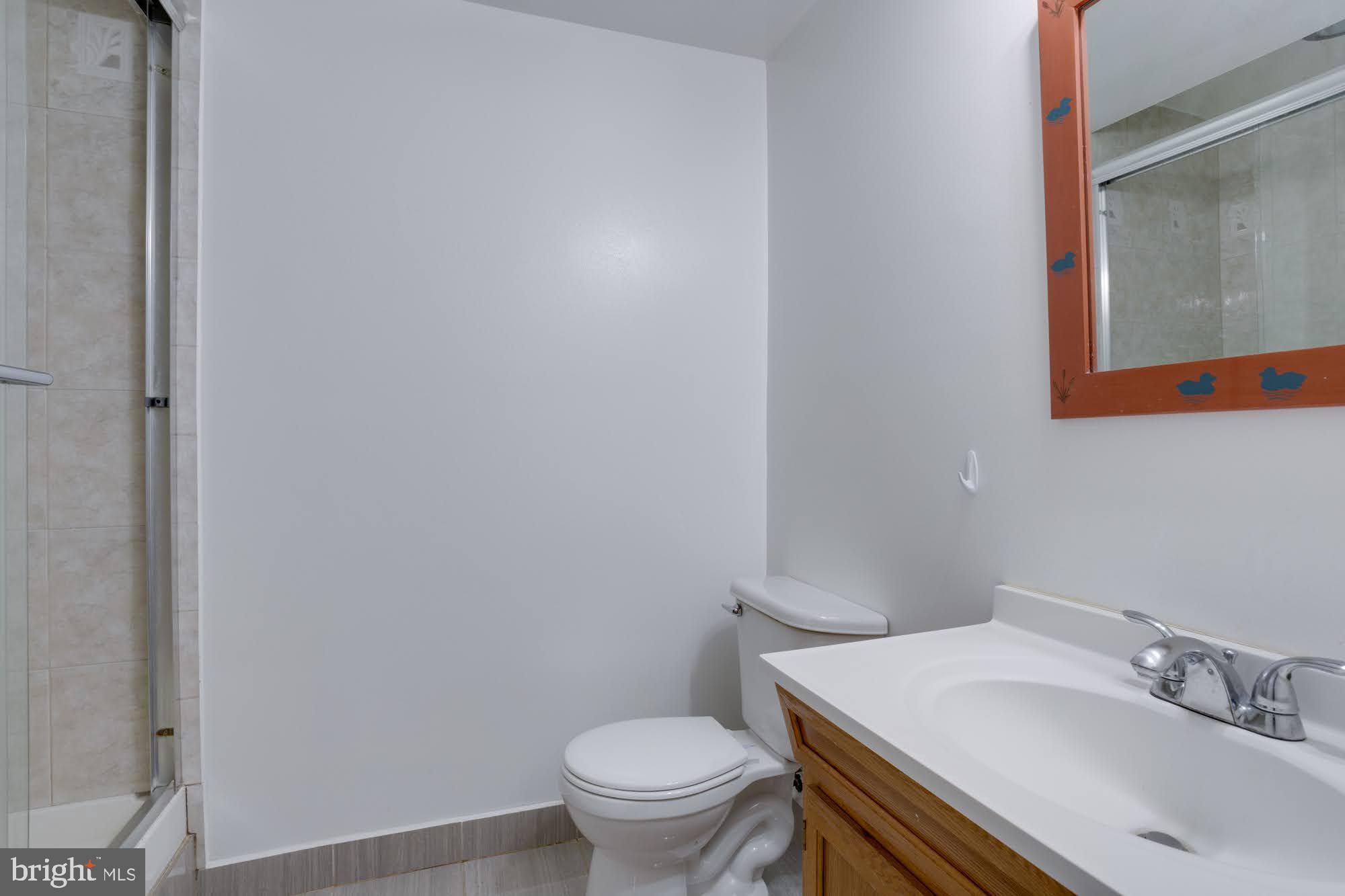 9043 Blarney Stone Drive Springfield, VA 22152 - Photo 22 of 23 a bathroom with a sink a toilet and a mirror