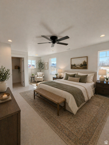 1142 West 220 North Mapleton, UT 84664 - Photo 11 of 26 Virtually Staged Bedroom featuring light-toned carpeting and a large area rug