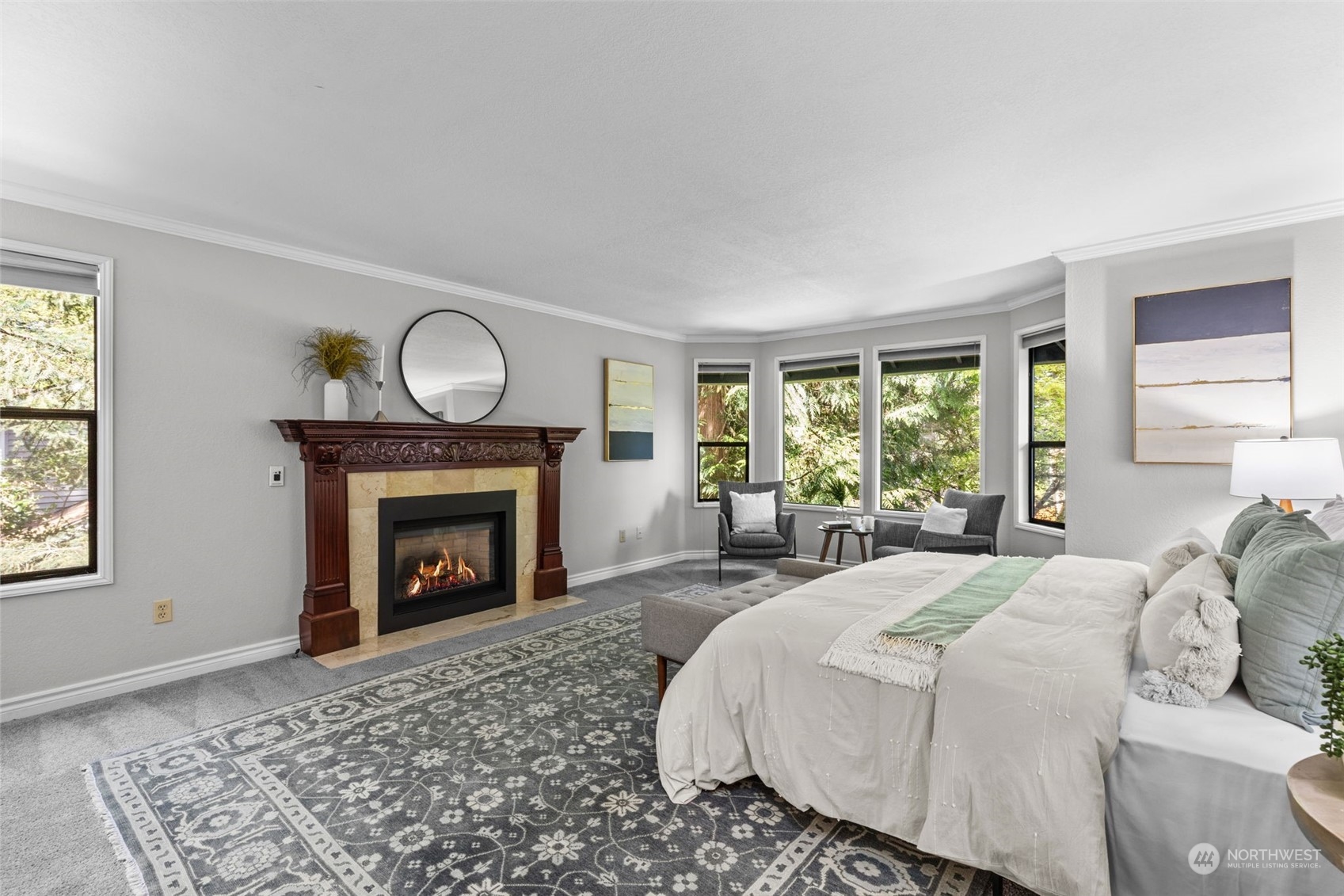 2330 243rd Place Southeast Bothell, WA 98021 - Photo 23 of 40 a bed sitting in a spacious bedroom next to a window