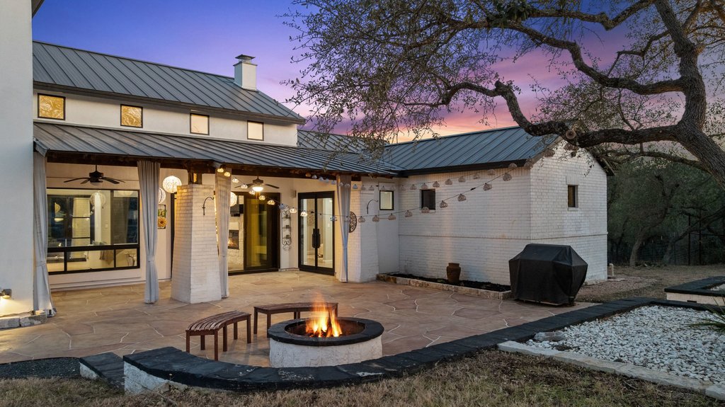 4018 Bee Creek Road Spicewood, TX 78669 - Photo 8 of 40 Outdoor fire pit perfect for relaxing evening under the stars.