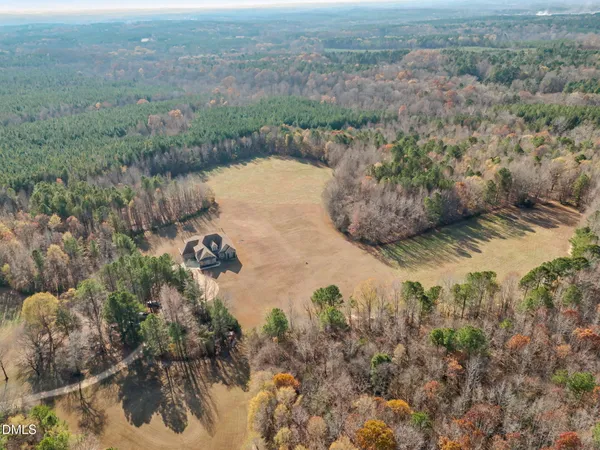 a view of a lake in middle of the forest