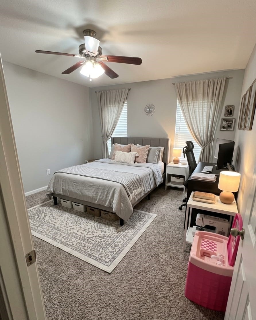 16903 Ridgemeadow Court Houston, TX 77083 - Photo 3 of 6 a bedroom with a bed a couch and dresser