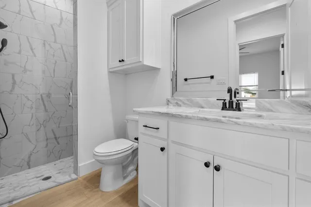 a view of a backyard with a plants