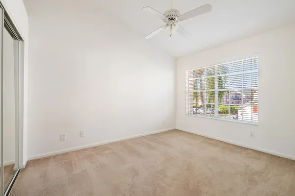 an empty room with a window