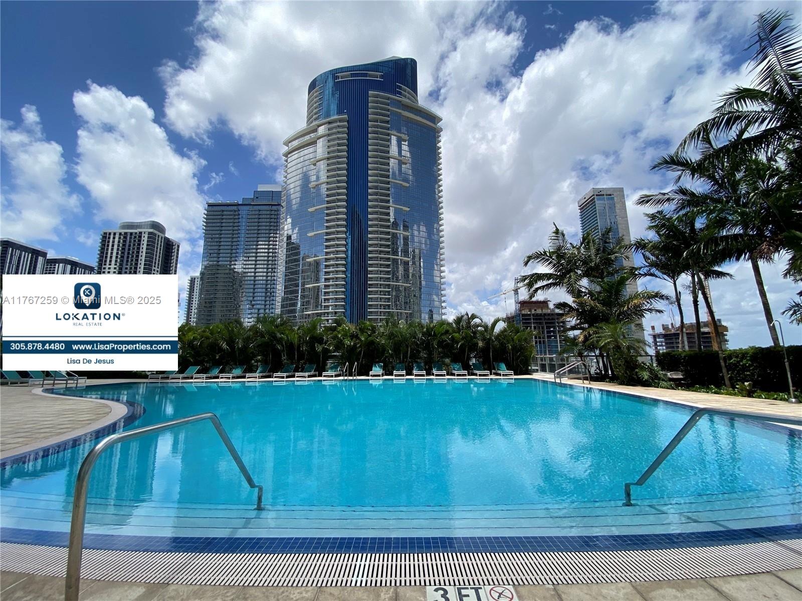 888 Biscayne Boulevard, Unit 4306 Miami, FL 33132 - Photo 57 of 70 a view of a house with a swimming pool