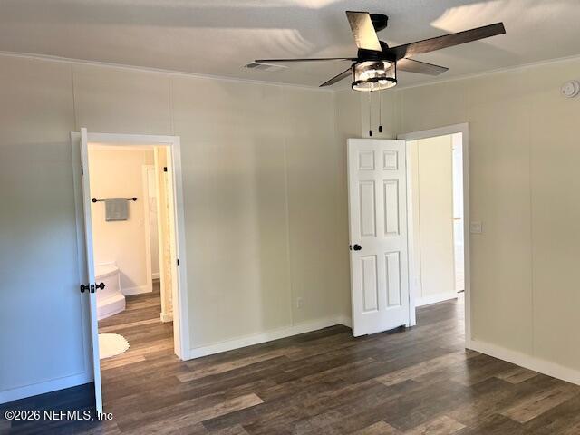 788 Keuka Road Hawthorne, FL 32640 - Photo 17 of 45 a view of a room with wooden floor a ceiling fan and closet