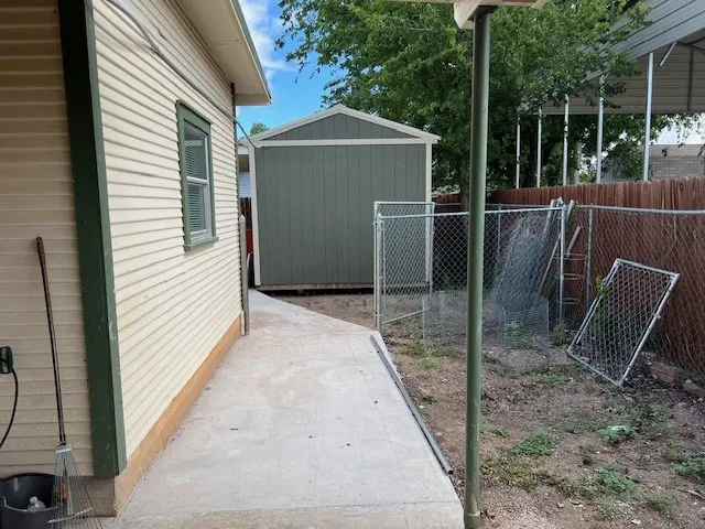 a backyard of a house