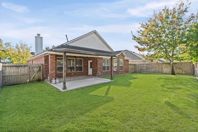 an aerial view of a swimming pool