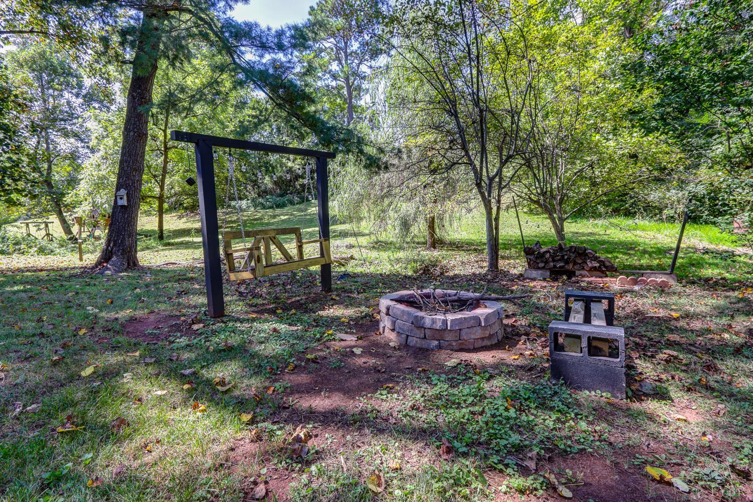 116 Bryant Road Lynchburg, VA 24502 - Photo 53 of 62 a view of a backyard with plants and a patio