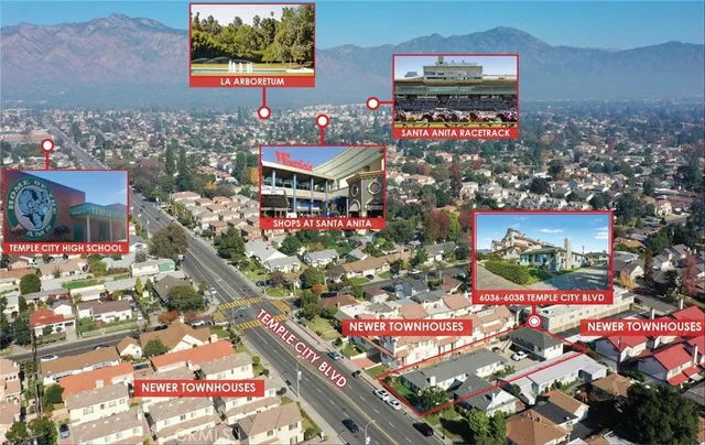 an aerial view of a city