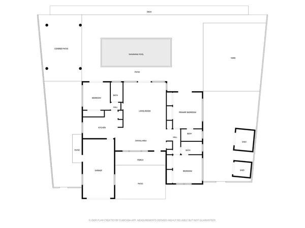 an aerial view of house with yard