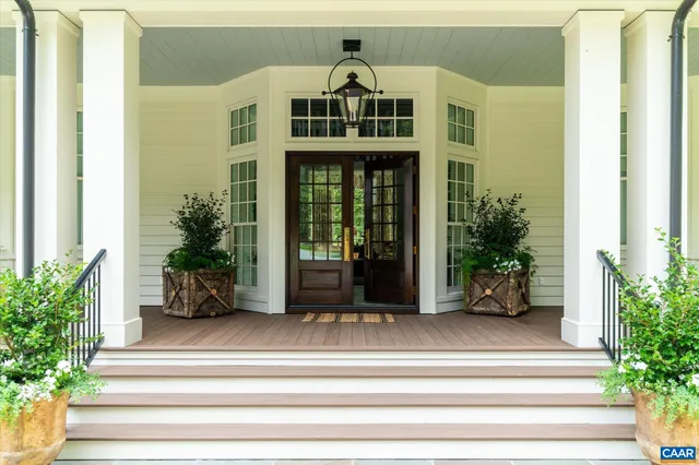 a bedroom with a bed and a fireplace