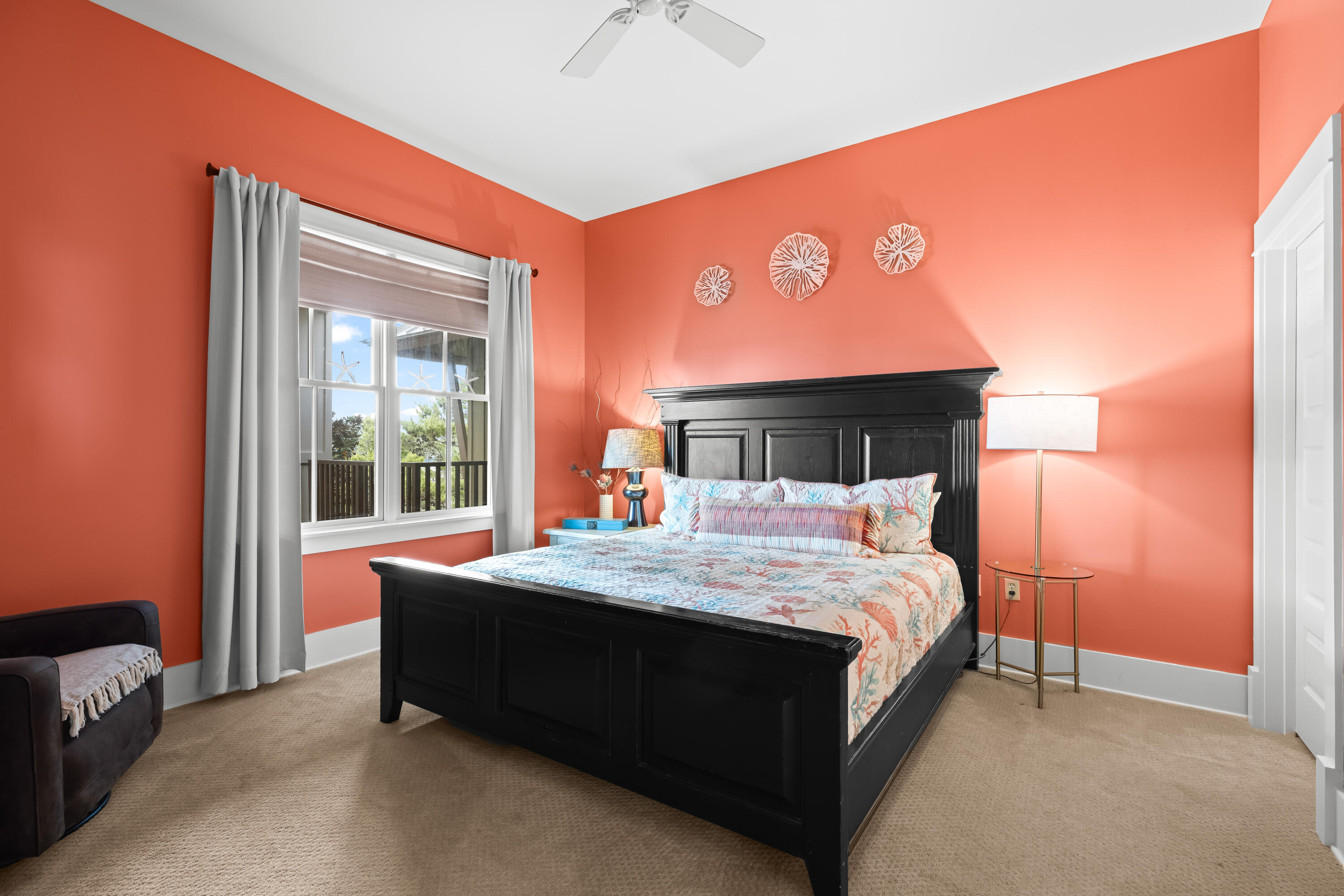 2046 West County Highway 30A, Unit M2428 Santa Rosa Beach, FL 32459 - Photo 25 of 72 a bed sitting in a bedroom next to a window