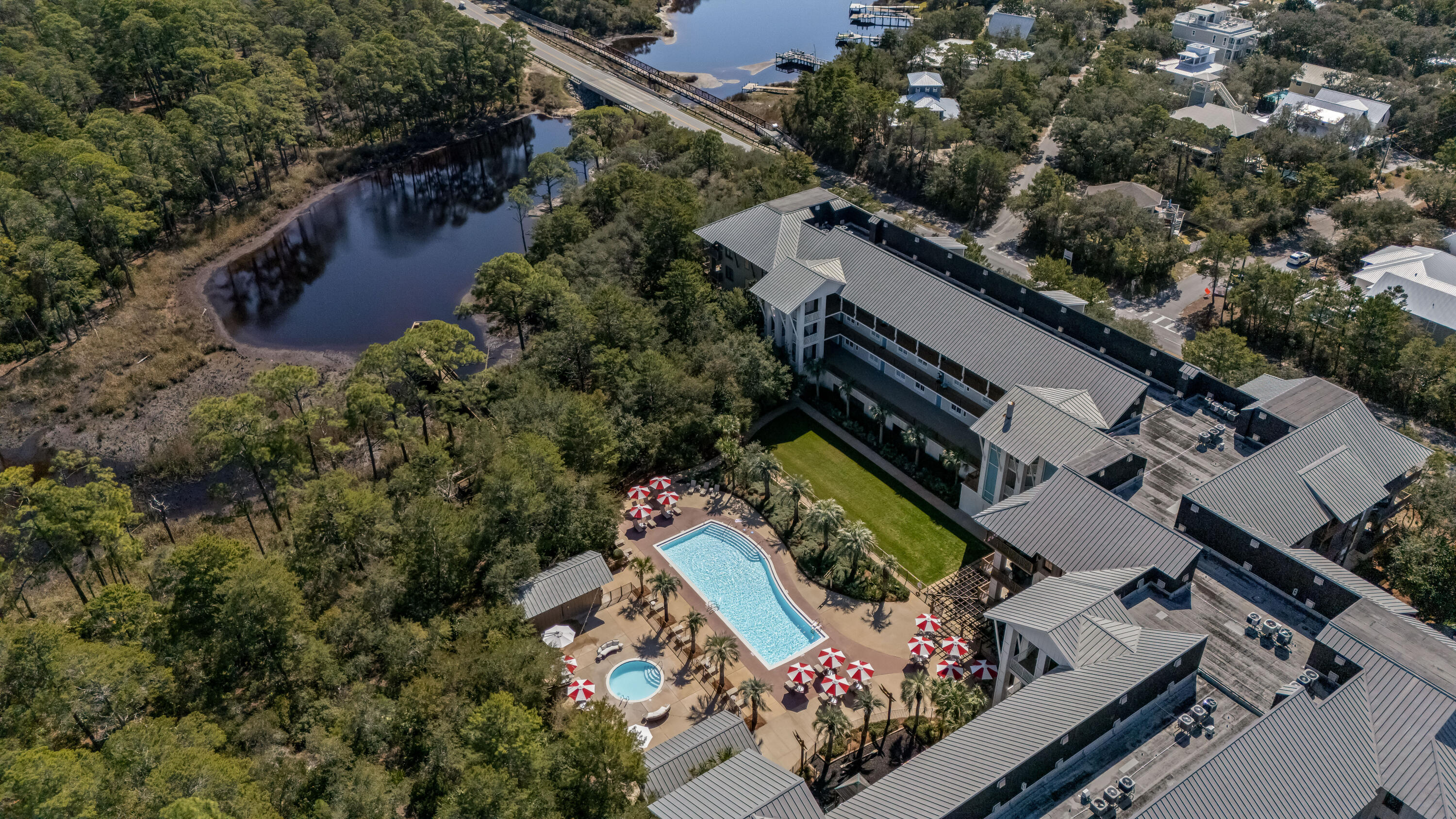 2046 West County Highway 30A, Unit M2428 Santa Rosa Beach, FL 32459 - Photo 52 of 72 an aerial view of house with yard