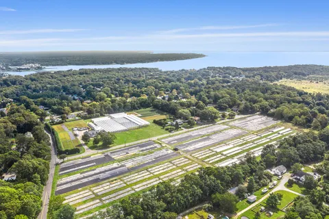 a view of a yard with an outdoor space