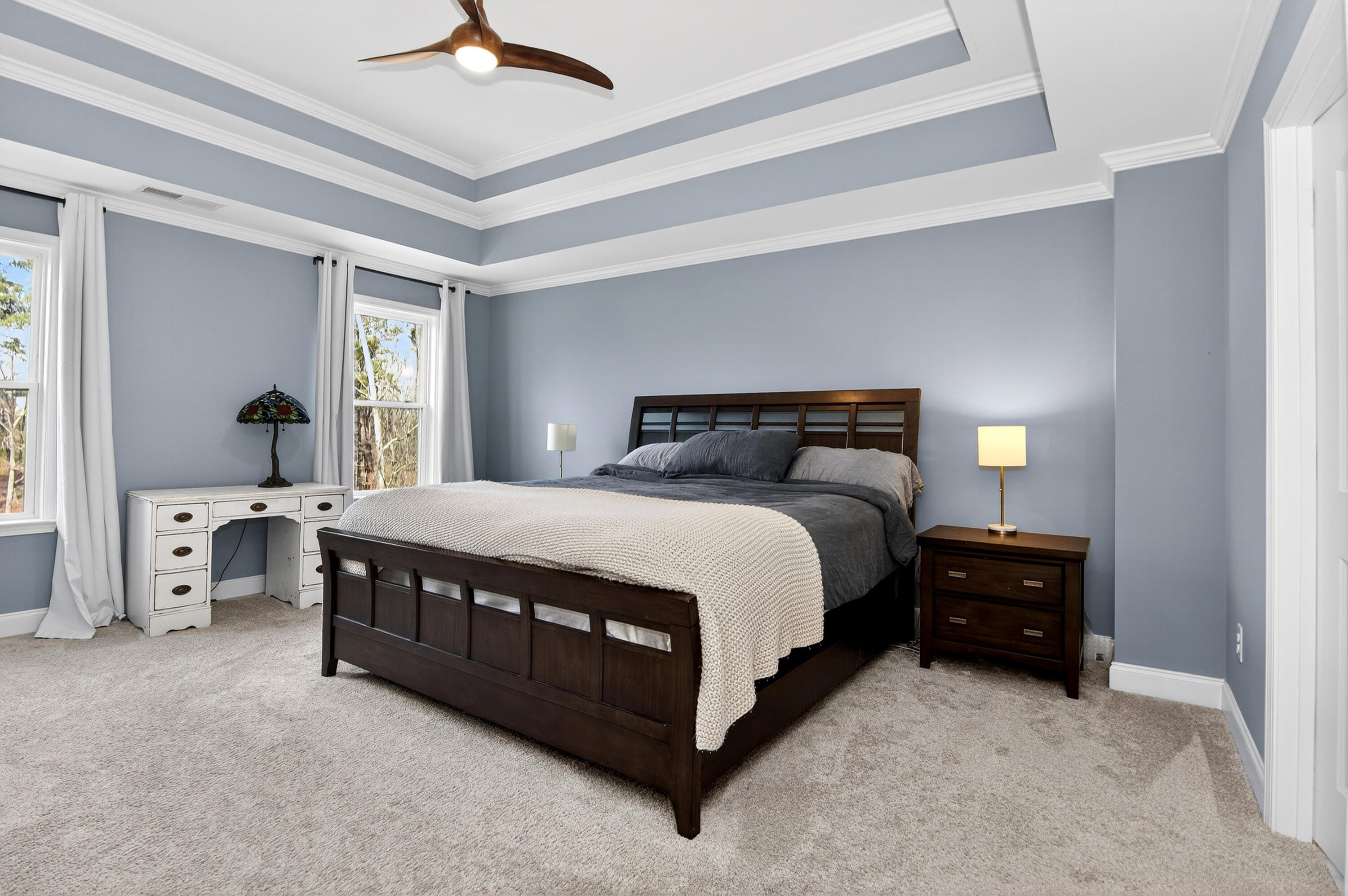 638 Bunchgrass Street Evans, GA 30809 - Photo 40 of 67 Spacious primary bedroom on upper level, complete with double tray ceiling.