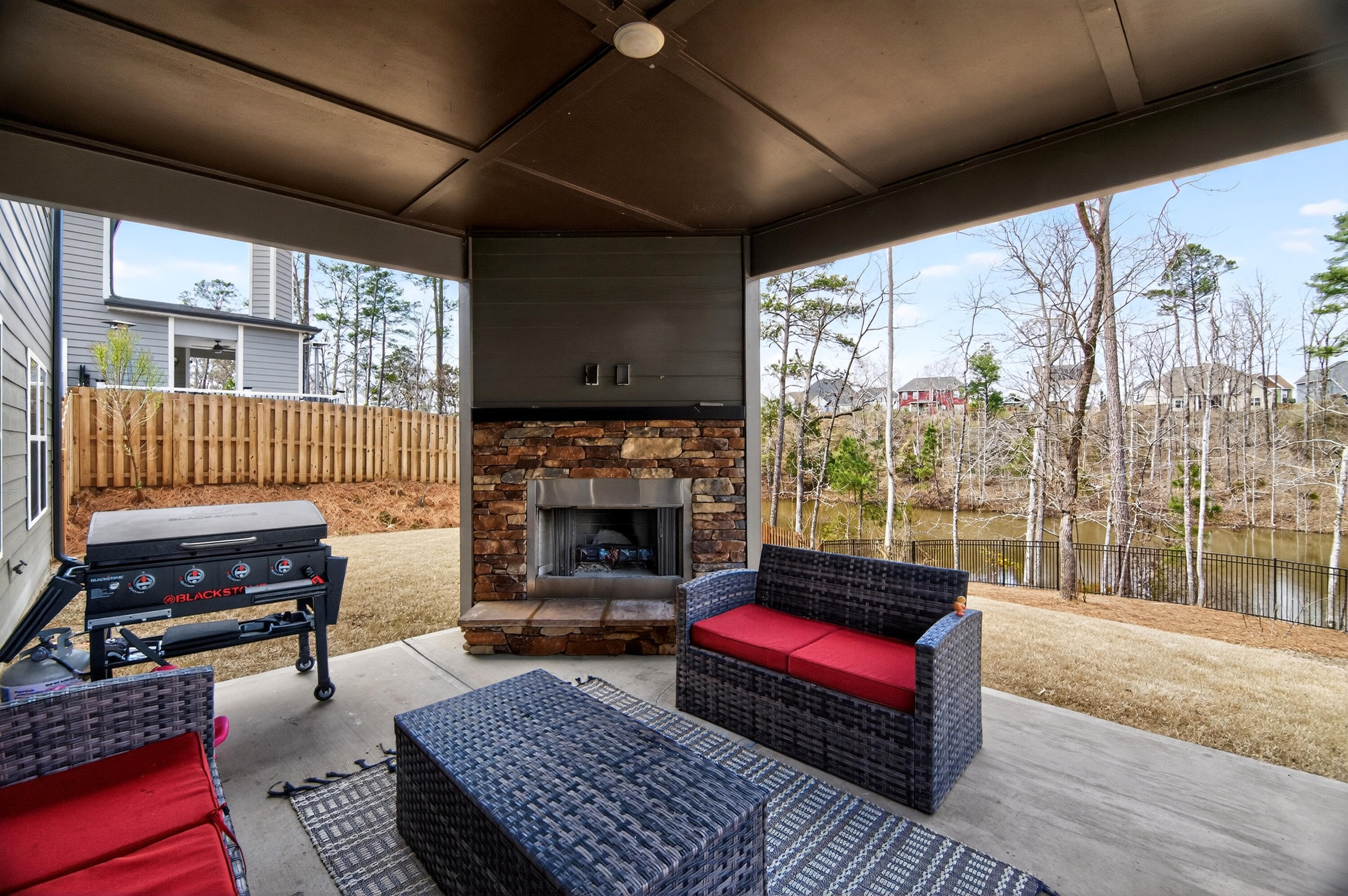 638 Bunchgrass Street Evans, GA 30809 - Photo 48 of 67 Stone fireplace, perfect for entertaining or relaxing while enjoying the view!