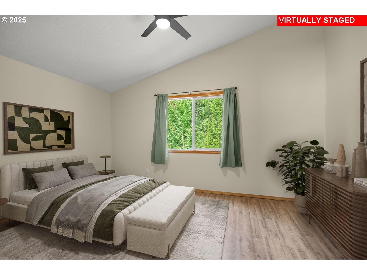 1512 Southwest 5th Street Battle Ground, WA 98604 - Photo 25 of 25 a bedroom with a large bed and a potted plant