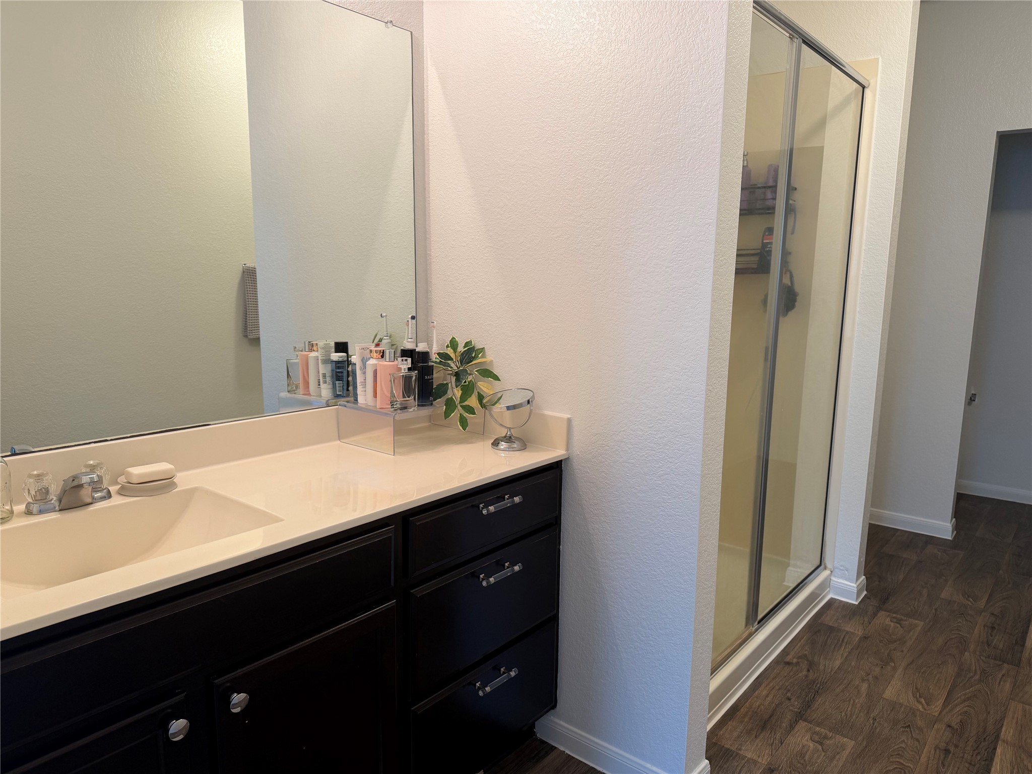 12111 Riprap Drive Manor, TX 78653 - Photo 6 of 14 a bathroom with a sink and a mirror