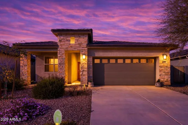 a front view of a house