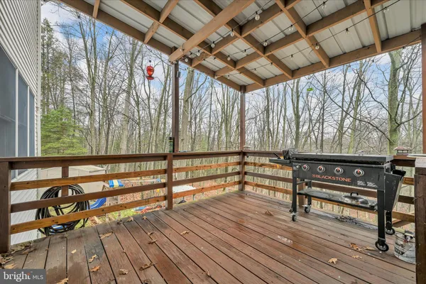 a view of a bench in a balcony