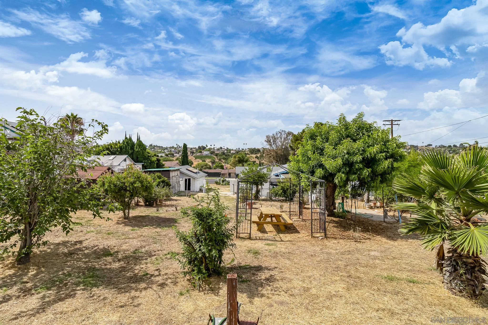 7054 Lisbon Street San Diego, CA 92114 - Photo 31 of 38 a view of a yard with plants and a bench