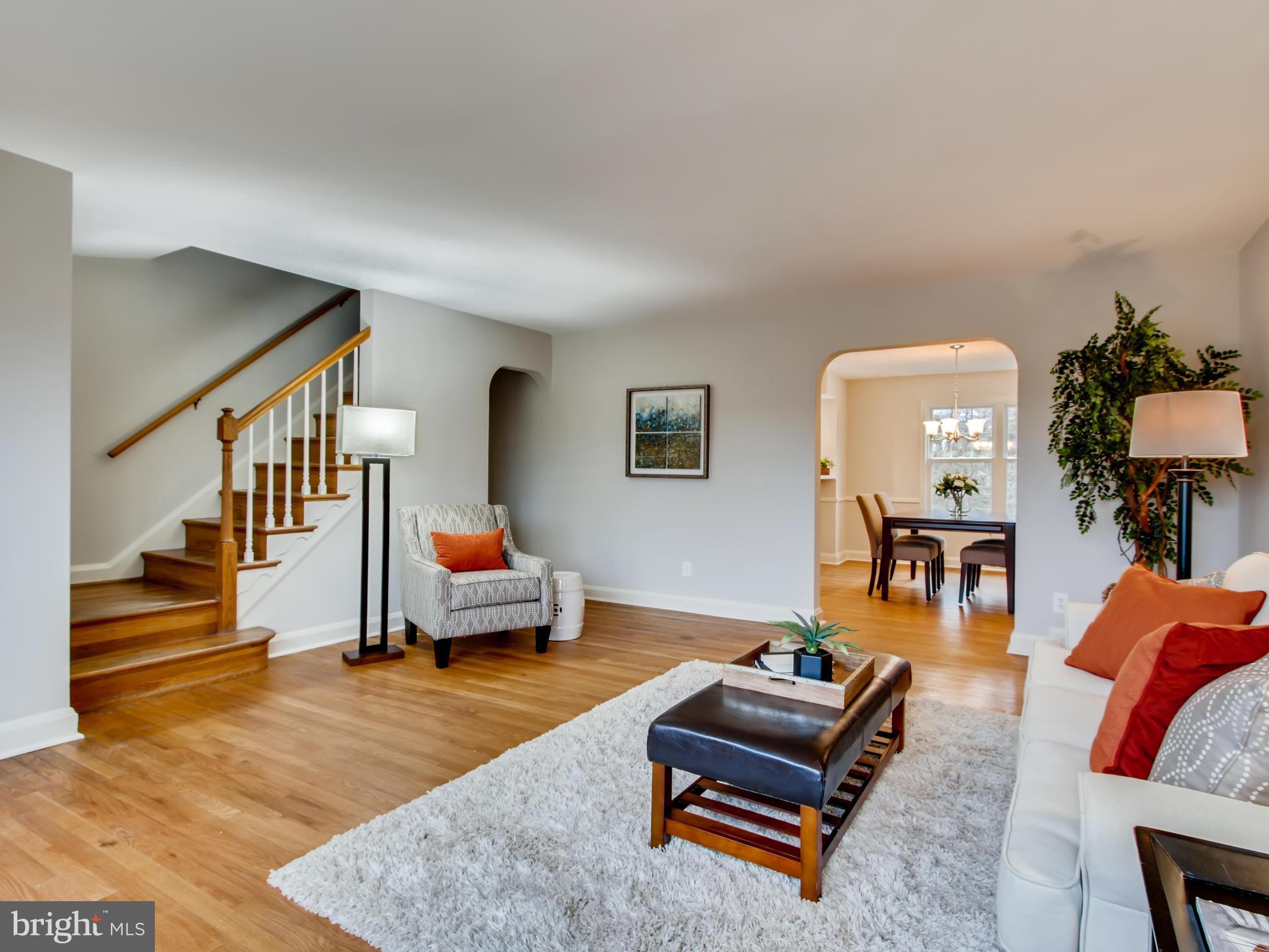 1904 Edgewood Road Baltimore, MD 21286 - Photo 2 of 17 Large Living room with hardwood floors.