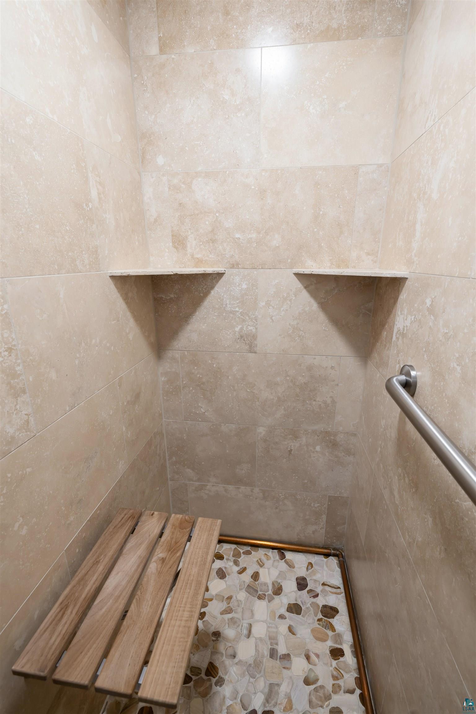 3975 Long Lake Shores Road Eveleth, MN 55734 - Photo 49 of 84 Bathroom with a tile shower