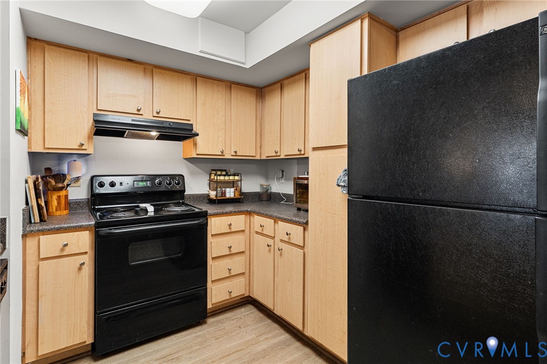 724 Bristol Village Drive, Unit 303 Midlothian, VA 23114 - Photo 12 of 14 a kitchen with a refrigerator stove and cabinets