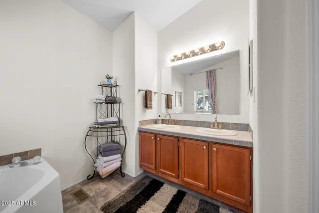 a bathroom with a shower curtain