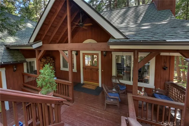 a view of a house with brick walls and wooden floor