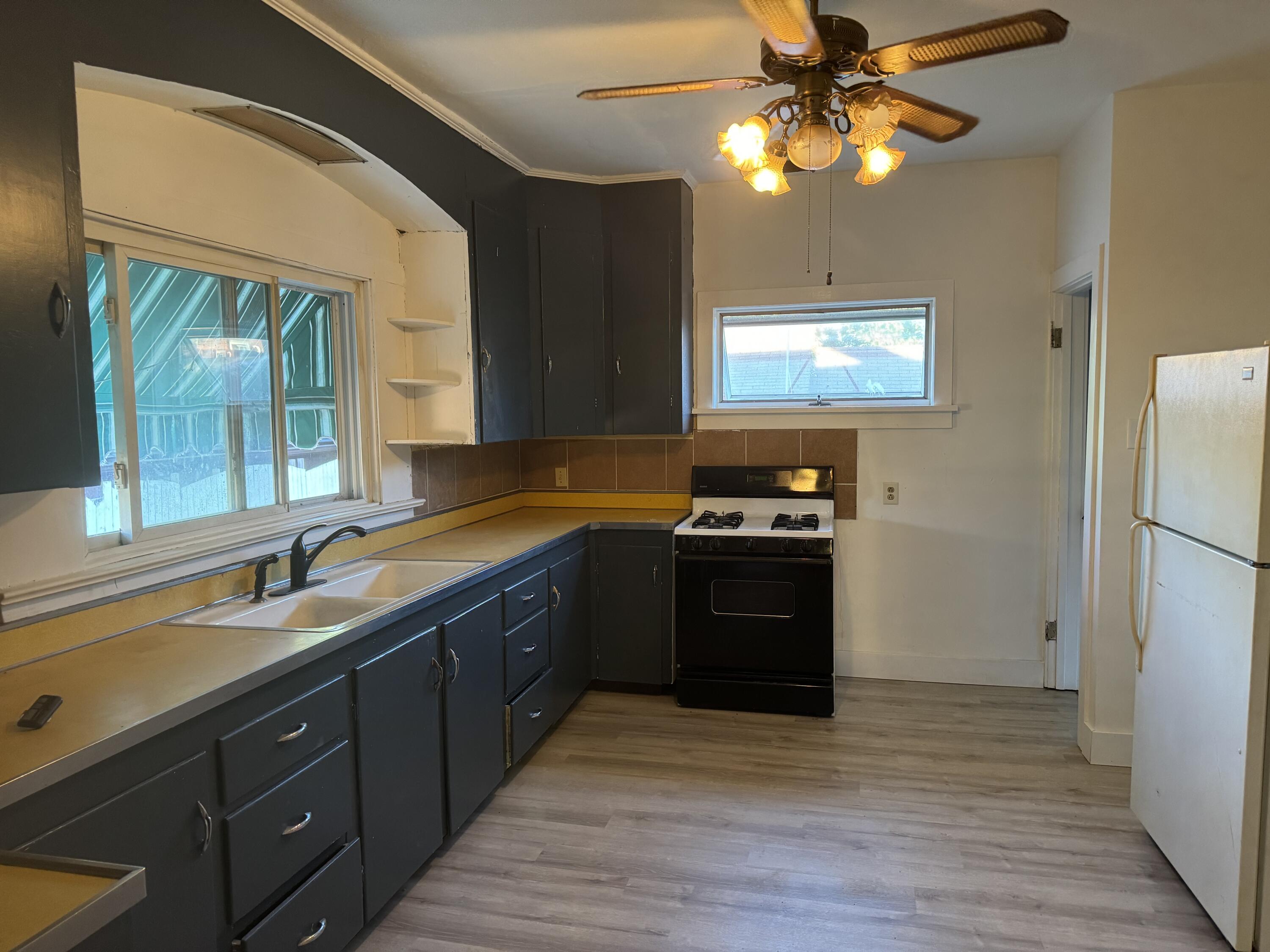 217 West Ripley Street Michigan City, IN 46360 - Photo 5 of 28 a kitchen with a refrigerator and a sink