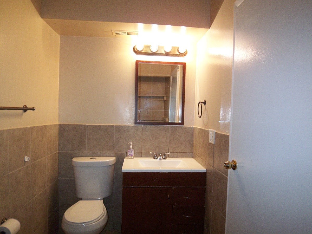 1925 Georgetown Lane Hoffman Estates, IL 60169 - Photo 11 of 29 a bathroom with a toilet sink and mirror